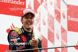 14.09.2008 Monza, Italy,  Sebastian Vettel (GER), Scuderia Toro Rosso, wins - Formula 1 World Championship, Rd 14, Italian Grand Prix, Sunday Podium