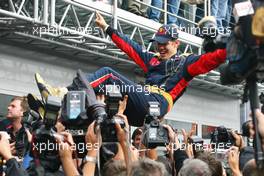 14.09.2008 Monza, Italy,  Sebastian Vettel (GER), Scuderia Toro Rosso   - Formula 1 World Championship, Rd 14, Italian Grand Prix, Sunday Podium