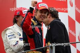 14.09.2008 Monza, Italy,  Sebastian Vettel (GER), Scuderia Toro Rosso, wins - Formula 1 World Championship, Rd 14, Italian Grand Prix, Sunday Podium