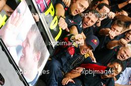 14.09.2008 Monza, Italy,  Sebastian Vettel (GER), Scuderia Toro Rosso  - Formula 1 World Championship, Rd 14, Italian Grand Prix, Sunday Podium