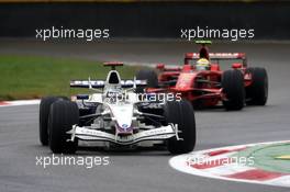 14.09.2008 Monza, Italy,  Nick Heidfeld (GER), BMW Sauber F1 Team, F1.08 leads Felipe Massa (BRA), Scuderia Ferrari, F2008 - Formula 1 World Championship, Rd 14, Italian Grand Prix, Sunday Race