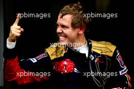 13.09.2008 Monza, Italy,  Pole Position, 1st, Sebastian Vettel (GER), Scuderia Toro Rosso - Formula 1 World Championship, Rd 14, Italian Grand Prix, Saturday Qualifying