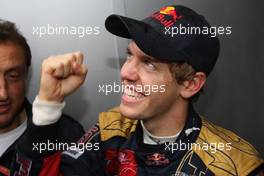 13.09.2008 Monza, Italy,  Pole Position, 1st, Sebastian Vettel (GER), Scuderia Toro Rosso celebrates - Formula 1 World Championship, Rd 14, Italian Grand Prix, Saturday Qualifying