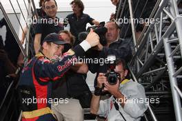 13.09.2008 Monza, Italy,  Pole Position, 1st, Sebastian Vettel (GER), Scuderia Toro Rosso celebrates - Formula 1 World Championship, Rd 14, Italian Grand Prix, Saturday Qualifying