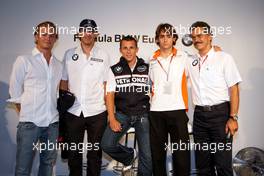 13.09.2008 Monza, Italy,  BBQ at FBMW Hospitality - Nico Rosberg (GER), WilliamsF1 Team, Robert Kubica (POL),  BMW Sauber F1 Team Christian Klien (AUT), Test Driver, BMW Sauber F1 Team, Esteban Gutierrez (MEX), Josef-Kaufmann-Racing, Dr. Mario Theissen (GER), BMW Sauber F1 Team, BMW Motorsport Director - Formula 1 World Championship, Rd 14, Italian Grand Prix, Saturday