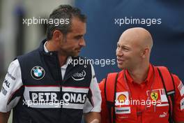 13.09.2008 Monza, Italy,  Beat Zehnder (CHE), BMW Sauber F1 Team, Team Manager and Mark Arnell (GBR), Personal trainer to Kimi Raikkonen - Formula 1 World Championship, Rd 14, Italian Grand Prix, Saturday