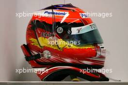13.09.2008 Monza, Italy,  helmet of Timo Glock (GER), Toyota F1 Team  - Formula 1 World Championship, Rd 14, Italian Grand Prix, Saturday Practice