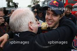14.09.2008 Monza, Italy,  Sebastian Vettel (GER), Scuderia Toro Rosso and his father Norbert Vettel - Formula 1 World Championship, Rd 14, Italian Grand Prix, Sunday