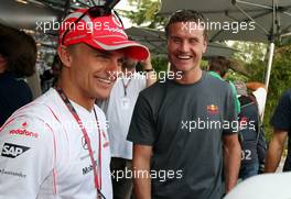 11.09.2008 MOnza, Italy,  Heikki Kovalainen (FIN), McLaren Mercedes and David Coulthard (GBR), Red Bull Racing - Formula 1 World Championship, Rd 14, Italian Grand Prix, Thursday