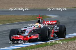 16.01.2008 Jerez, Spain,  Lewis Hamilton (GBR), McLaren Mercedes - Formula 1 Testing, Jerez