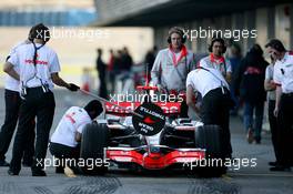 16.01.2008 Jerez, Spain,  Lewis Hamilton (GBR), McLaren Mercedes - Formula 1 Testing, Jerez