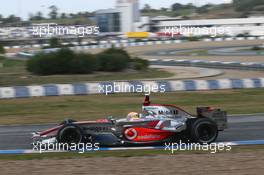 16.01.2008 Jerez, Spain,  Lewis Hamilton (GBR), McLaren Mercedes - Formula 1 Testing, Jerez