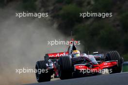 14.02.2008 Jerez, Spain,  Lewis Hamilton (GBR), McLaren Mercedes, MP4-23, kicks up some dirt - Formula 1 Testing, Jerez