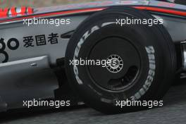 14.02.2008 Jerez, Spain,  McLaren Mercedes, MP4-23, Original front wheel cover - Formula 1 Testing, Jerez