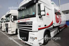 14.02.2008 Jerez, Spain,  Super Aguri F1 Team trucks - Formula 1 Testing, Jerez