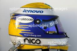 12.02.2008 Jerez, Spain,  Helmet, Nico Rosberg (GER), WilliamsF1 Team - Formula 1 Testing, Jerez