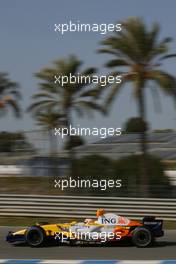 12.02.2008 Jerez, Spain,  Nelson Piquet Jr (BRA), Renault F1 Team, R28 - Formula 1 Testing, Jerez