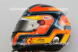 12.02.2008 Jerez, Spain,  Helmet, Vitantonio Liuzzi (ITA), Test Driver, Force India F1 Team - Formula 1 Testing, Jerez