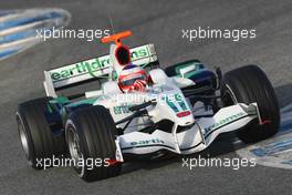 12.02.2008 Jerez, Spain,  Rubens Barrichello (BRA), Honda Racing F1 Team, RA108 - Formula 1 Testing, Jerez