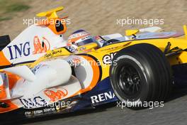 12.02.2008 Jerez, Spain,  Nelson Piquet Jr (BRA), Renault F1 Team, R27 - Formula 1 Testing, Jerez