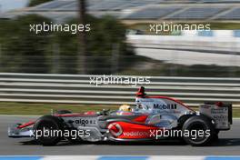 12.02.2008 Jerez, Spain,  Lewis Hamilton (GBR), McLaren Mercedes, MP4-23 - Formula 1 Testing, Jerez