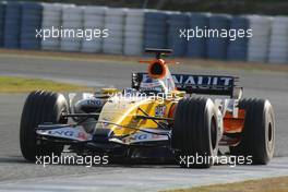12.02.2008 Jerez, Spain,  Lucas Di Grassi (BRA) Test Driver, Renault F1 Team, R28 - Formula 1 Testing, Jerez