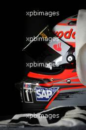 13.02.2008 Jerez, Spain,  The helmet of Heikki Kovalainen (FIN), McLaren Mercedes - Formula 1 Testing, Jerez