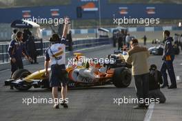 13.02.2008 Jerez, Spain,  Nelson Piquet Jr (BRA), Renault F1 Team, R28 - Formula 1 Testing, Jerez