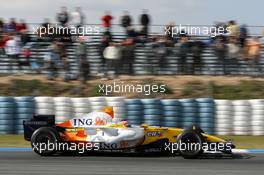 13.02.2008 Jerez, Spain,  Nelson Piquet Jr (BRA), Renault F1 Team, R27 - Formula 1 Testing, Jerez