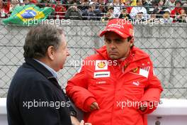 12.10.2008 Gotemba, Japan,  Jean Todt (FRA) and Felipe Massa (BRA), Scuderia Ferrari  - Formula 1 World Championship, Rd 16, Japanese Grand Prix, Sunday Pre-Race Grid