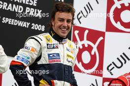 12.10.2008 Gotemba, Japan,  Fernando Alonso (ESP), Renault F1 Team - Formula 1 World Championship, Rd 16, Japanese Grand Prix, Sunday Podium
