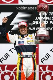 12.10.2008 Gotemba, Japan,  Fernando Alonso (ESP), Renault F1 Team  - Formula 1 World Championship, Rd 16, Japanese Grand Prix, Sunday Podium