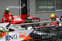 12.10.2008 Gotemba, Japan,  Lewis Hamilton (GBR), McLaren Mercedes and Felipe Massa (BRA), Scuderia Ferrari - Formula 1 World Championship, Rd 16, Japanese Grand Prix, Sunday Podium