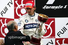 12.10.2008 Gotemba, Japan,  Robert Kubica (POL), BMW Sauber F1 Team  - Formula 1 World Championship, Rd 16, Japanese Grand Prix, Sunday Podium