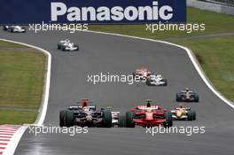 12.10.2008 Gotemba, Japan,  Sebastian Bourdais (FRA), Scuderia Toro Rosso, Felipe Massa (BRA), Scuderia Ferrari - Formula 1 World Championship, Rd 16, Japanese Grand Prix, Sunday Race