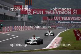12.10.2008 Gotemba, Japan,  Rubens Barrichello (BRA), Honda Racing F1 Team, Jenson Button (GBR), Honda Racing F1 Team - Formula 1 World Championship, Rd 16, Japanese Grand Prix, Sunday Race