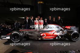 07.01.2008 Stuttgart, Germany,  Gary Paffett (GBR), Test Driver, McLaren Mercedes , Lewis Hamilton (GBR), McLaren Mercedes, Heikki Kovalainen (FIN), McLaren Mercedes, Pedro de la Rosa (ESP), Test Driver, McLaren Mercedes - McLaren Mercedes, MP4-23