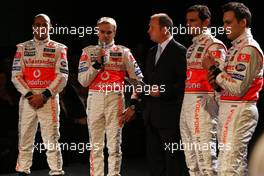 07.01.2008 Stuttgart, Germany,  Lewis Hamilton (GBR), McLaren Mercedes and Heikki Kovalainen (FIN), McLaren Mercedes, Pedro de la Rosa (ESP), Test Driver, McLaren Mercedes, Gary Paffett (GBR), Test Driver, McLaren Mercedes   - McLaren Mercedes, MP4-23