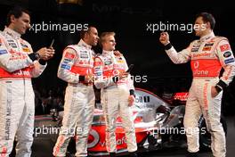 07.01.2008 Stuttgart, Germany,  Gary Paffett (GBR), Test Driver, McLaren Mercedes , Lewis Hamilton (GBR), McLaren Mercedes, Heikki Kovalainen (FIN), McLaren Mercedes, Pedro de la Rosa (ESP), Test Driver, McLaren Mercedes - McLaren Mercedes, MP4-23