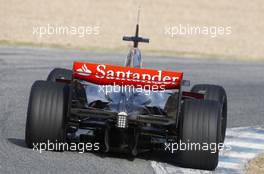 11.01.2008 Jerez, Spain,  Lewis Hamilton (GBR), McLaren Mercedes, MP4-23 - McLaren Mercedes MP4-23, First run