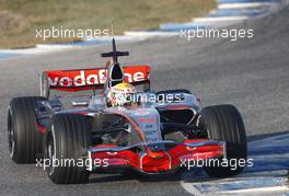 10.01.2008 Jerez, Spain,  Lewis Hamilton (GBR), McLaren Mercedes, MP4-23, First run