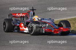 10.01.2008 Jerez, Spain,  Lewis Hamilton (GBR), McLaren Mercedes, MP4-23, First run