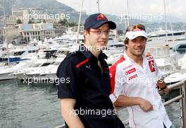 23.05.2008 Monte Carlo, Monaco,  Sebastian Bourdais (FRA), Scuderia Toro Rosso and Sebastian Loeb (FRA), Citroen World Rally Driver - Formula 1 World Championship, Rd 6, Monaco Grand Prix, Friday