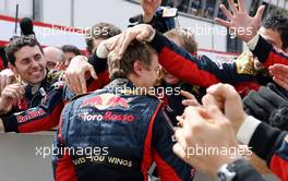 25.05.2008 Monte Carlo, Monaco,  Sebastian Vettel (GER), Scuderia Toro Rosso in parc ferme with his team mates after finishing 5th - Formula 1 World Championship, Rd 6, Monaco Grand Prix, Sunday Podium