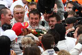 25.05.2008 Monte Carlo, Monaco,  1st place Lewis Hamilton (GBR), McLaren Mercedes - Formula 1 World Championship, Rd 6, Monaco Grand Prix, Sunday Podium