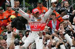 25.05.2008 Monte Carlo, Monaco,  Lewis Hamilton (GBR), McLaren Mercedes, MP4-23 - Formula 1 World Championship, Rd 6, Monaco Grand Prix, Sunday Podium
