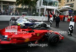 25.05.2008 Monte Carlo, Monaco,  Cars in Parc Ferme - Formula 1 World Championship, Rd 6, Monaco Grand Prix, Sunday Podium