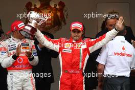 25.05.2008 Monte Carlo, Monaco,  3rd place Felipe Massa (BRA), Scuderia Ferrari - Formula 1 World Championship, Rd 6, Monaco Grand Prix, Sunday Podium
