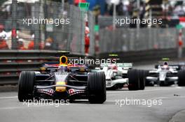 25.05.2008 Monte Carlo, Monaco,  Mark Webber (AUS), Red Bull Racing, Rubens Barrichello (BRA), Honda Racing F1 Team - Formula 1 World Championship, Rd 6, Monaco Grand Prix, Sunday Race