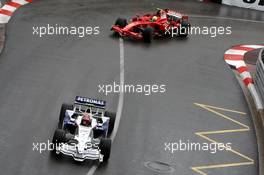 25.05.2008 Monte Carlo, Monaco,  Robert Kubica (POL),  BMW Sauber F1 Team leads Felipe Massa (BRA), Scuderia Ferrari - Formula 1 World Championship, Rd 6, Monaco Grand Prix, Sunday Race